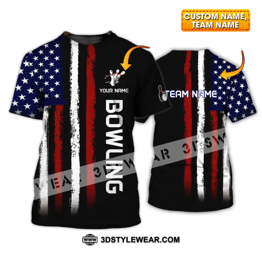 Unisex Shirt - Custom Name And Team Name Shirt - Bowling Lover Gift - Bowling Shirt style option 1