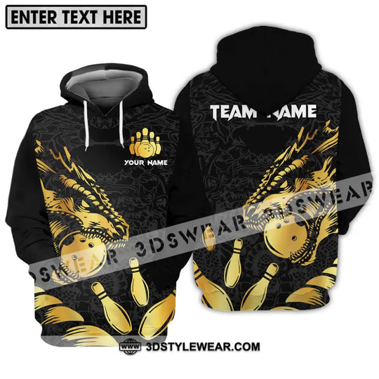 Unisex Shirt - Custom Name And Team Name Bowling Lover Shirt, Golden Bowling style option 3