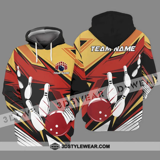 Unisex Shirt - Custom Name And Team Name Bowling Lover Shirt, Bowling Hot Color style option 3