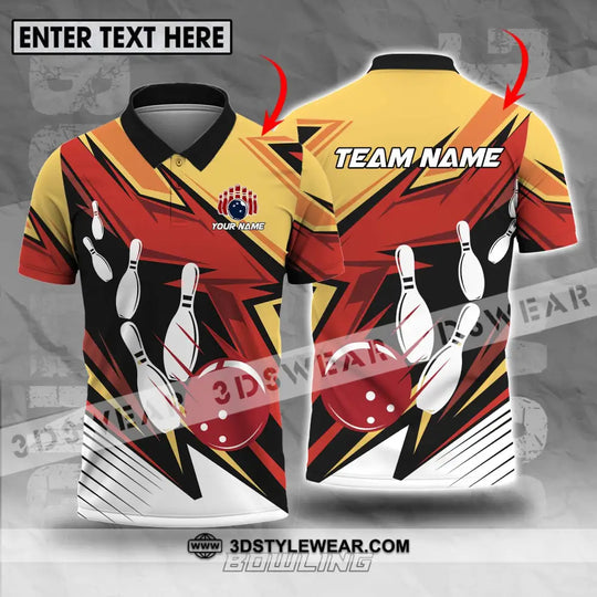Unisex Shirt - Custom Name And Team Name Bowling Lover Shirt, Bowling Hot Color style option 1