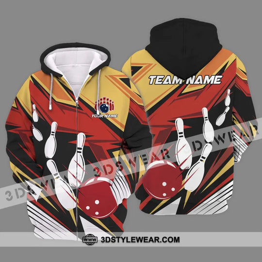 Unisex Shirt - Custom Name And Team Name Bowling Lover Shirt, Bowling Hot Color style option 2