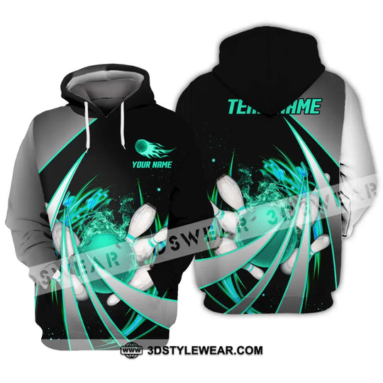 Unisex Shirt - Custom Name And Team Name Bowling Lover Shirt, Bowling Neon style option 3