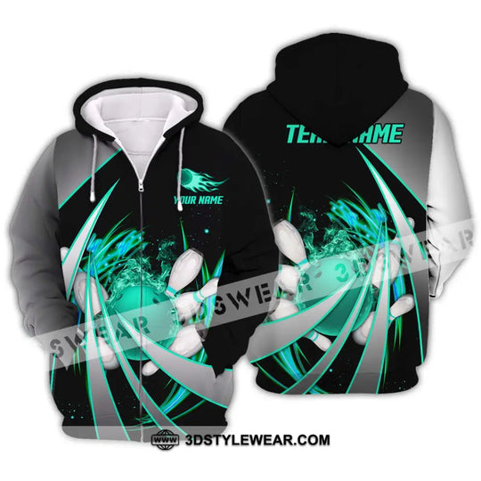 Unisex Shirt - Custom Name And Team Name Bowling Lover Shirt, Bowling Neon style option 2