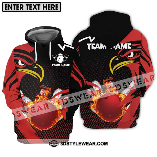Unisex Shirt - Custom Name And Team Name Bowling Lover Shirt, Red Eagle Bowling style option 3