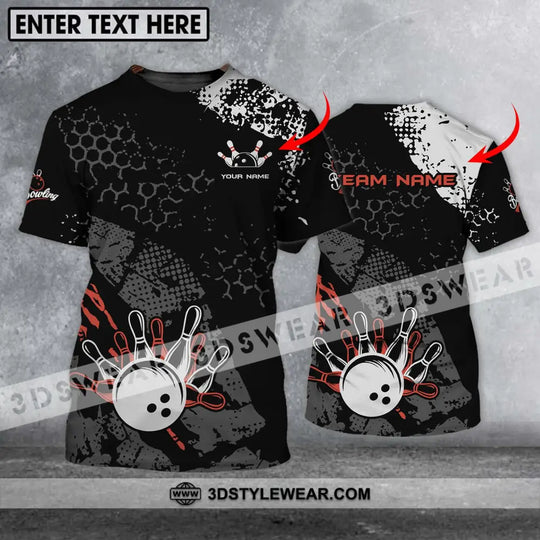 Unisex Shirt - Custom Name And Team Name Shirt - Bowling Lover T-shirt - Bowling Gift style option 1