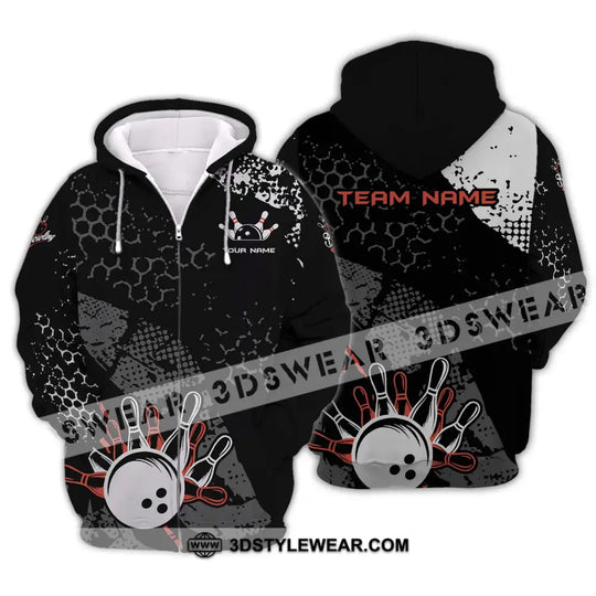 Unisex Shirt - Custom Name And Team Name Shirt - Bowling Lover T-shirt - Bowling Gift style option 3