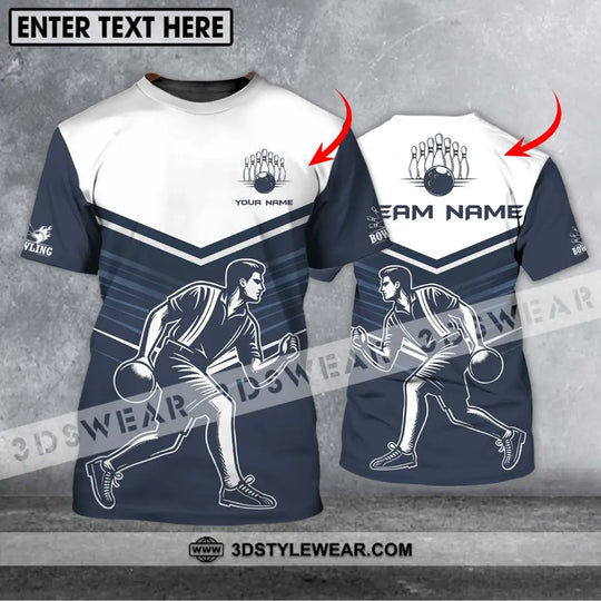 Unisex Shirt - Custom Name And Team Name Shirt, Bowling Man Lover Shirt style option 1