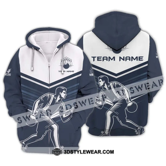 Unisex Shirt - Custom Name And Team Name Shirt, Bowling Man Lover Shirt style option 2