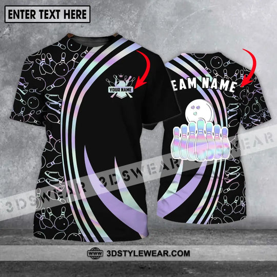 Unisex Shirt - Custom Name And Team Name Shirt - Bowling Player Gift - Bowling Shirt style option 1