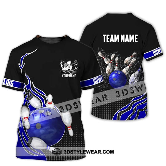 Unisex Shirt, Custom Name and Team Name Bowling Polo Shirt, Bowling Club Uniform, Bowling T-Shirt style option 4