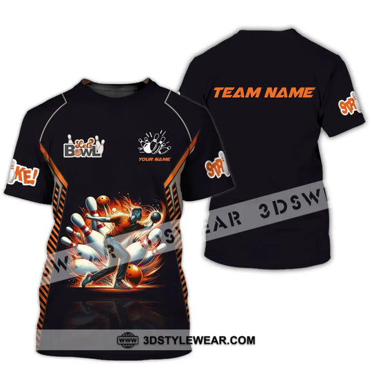 Unisex Shirt, Custom Name and Team Name Bowling Polo Shirt, Let's Bowl, Bowling T-Shirt, Bowling Hoodie Long Sleeve Shirt style option 2