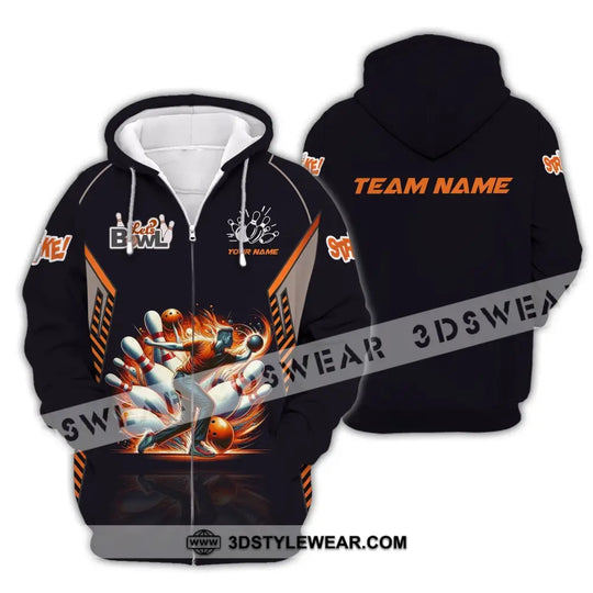 Unisex Shirt, Custom Name and Team Name Bowling Polo Shirt, Let's Bowl, Bowling T-Shirt, Bowling Hoodie Long Sleeve Shirt style option 3