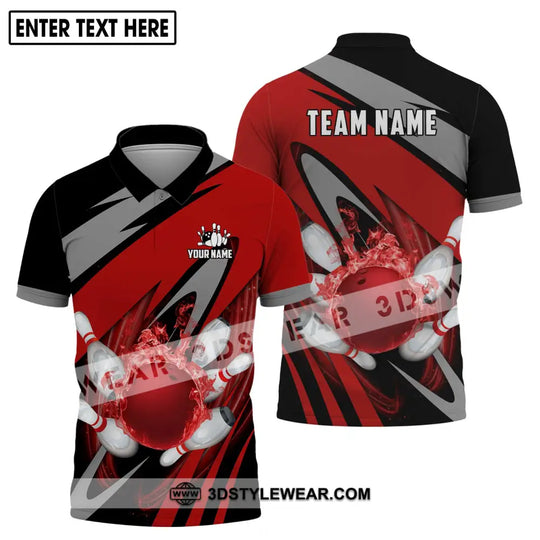 Unisex Shirt - Custom Name And Team Name Shirt - Bowling Polo Shirt - Bowling Lover Gift - Bowling Player Shirt style option 4