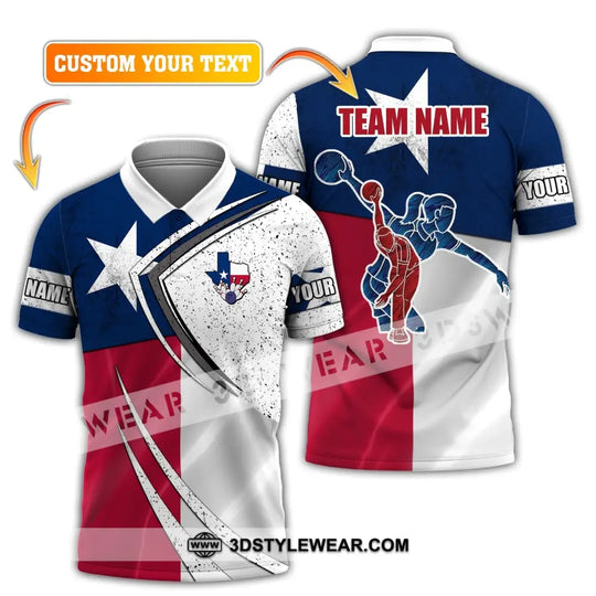Unisex Shirt, Custom Name and Team Name Bowling Polo Shirt, Bowling T-Shirt, Bowling Club Uniform style option 1