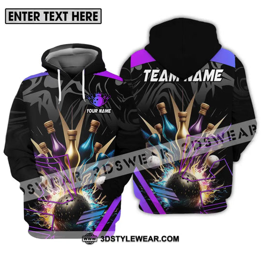 Unisex Shirt - Custom Name And Team Name Bowling Shirt, Skinny Pins style option 3