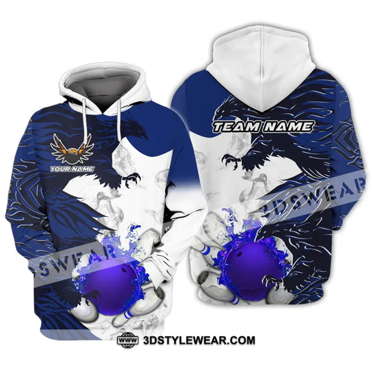 Unisex Shirt - Custom Name And Team Name Bowling Sport Shirt, Blue Ball Fly Dragon style option 4