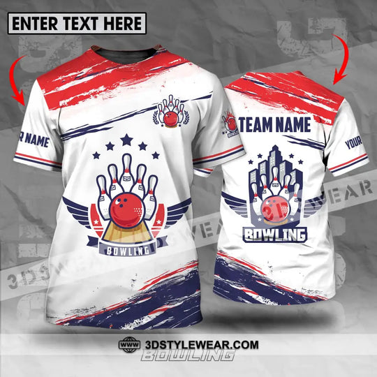 Unisex Shirt - Custom Name And Team Name Bowling Shirt, Bowling Stars style option 1