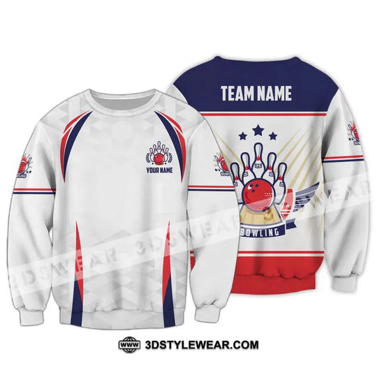 Unisex Shirt - Custom Name And Team Name Bowling Shirt, Three Star Bowling Ball style option 4