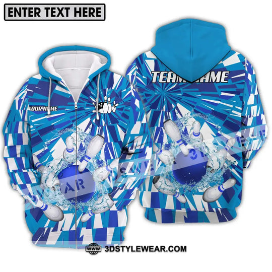 Unisex Shirt - Custom Name And Team Name Shirt, Bowling Water Pins Shirt style option 2