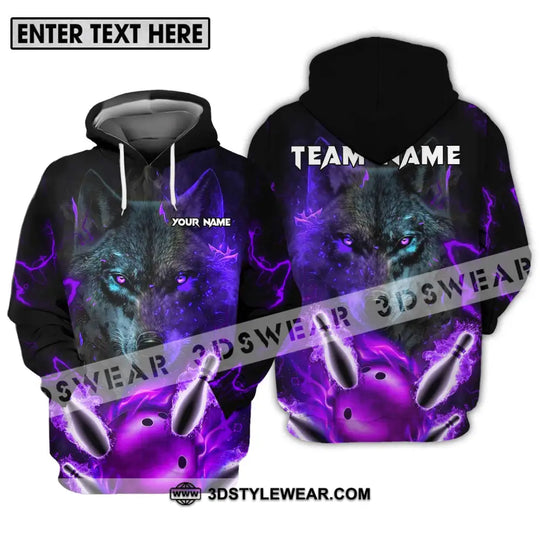 Unisex Shirt - Custom Name And Team Name Shirt, Bowling Wolf style option 3
