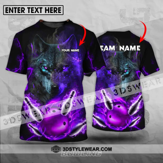 Unisex Shirt - Custom Name And Team Name Shirt, Bowling Wolf style option 1