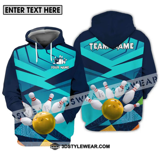 Unisex Shirt - Custom Name And Team Name Shirt, Bowling Yellow Ball style option 3