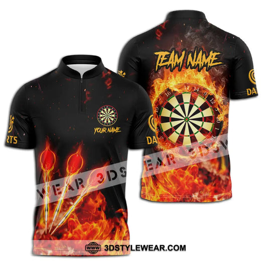 Unisex Shirt - Custom Name And Team Name Burning Darts Shirt style option 3