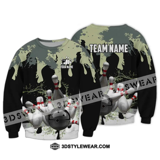 Unisex Shirt - Custom Name And Team Name, Camouflage Color Shirt For Bowling Lover style option 4