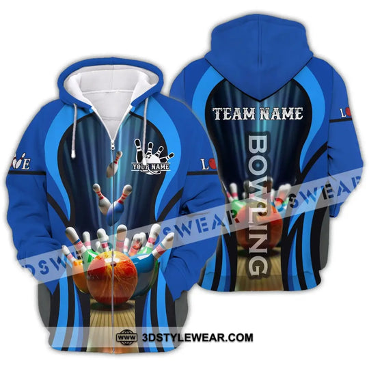 Unisex Shirt - Custom Name And Team Name Color Bowling Ball Shirt style option 3