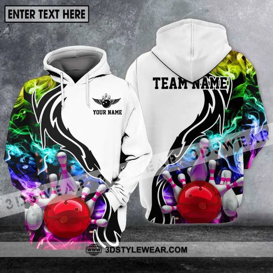 Unisex Shirt - Custom Name And Team Name Shirt, Colorful Bowling Lover Shirt style option 3