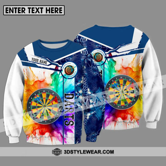 Unisex Shirt - Custom Name And Team Name Shirt, Colorful Darts style option 4