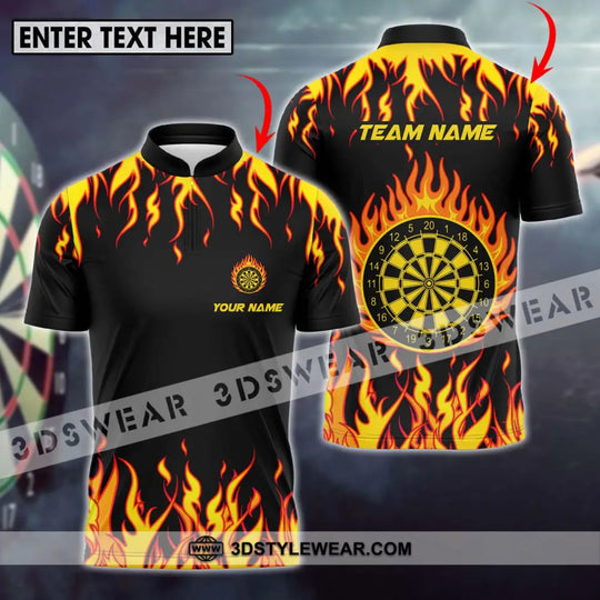 Unisex Shirt - Custom Name And Team Name Shirt, Darts Fire style option 1