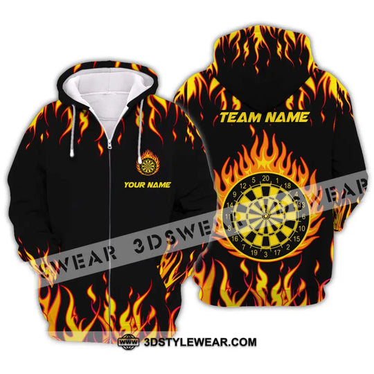 Unisex Shirt - Custom Name And Team Name Shirt, Darts Fire style option 2