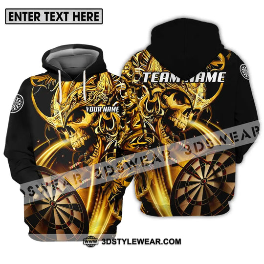 Unisex Shirt - Custom Name And Team Name Darts Shirt, Gold Darts style option 3