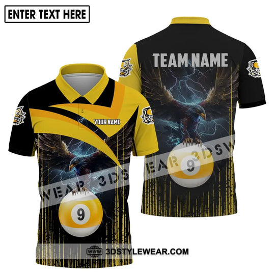 Unisex Shirt - Custom Name And Team Name Shirt - Eagle Billiards - Shirt For Billiard Lover style option 4