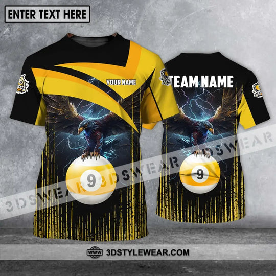 Unisex Shirt - Custom Name And Team Name Shirt - Eagle Billiards - Shirt For Billiard Lover style option 1