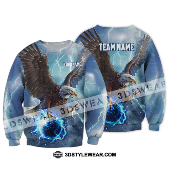 Unisex Shirt - Custom Name And Team Name Shirt, Eagle Bowling King Of The Sky style option 4