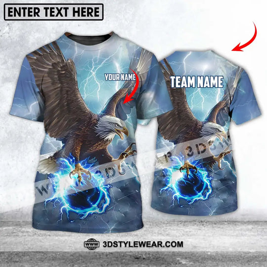 Unisex Shirt - Custom Name And Team Name Shirt, Eagle Bowling King Of The Sky style option 1