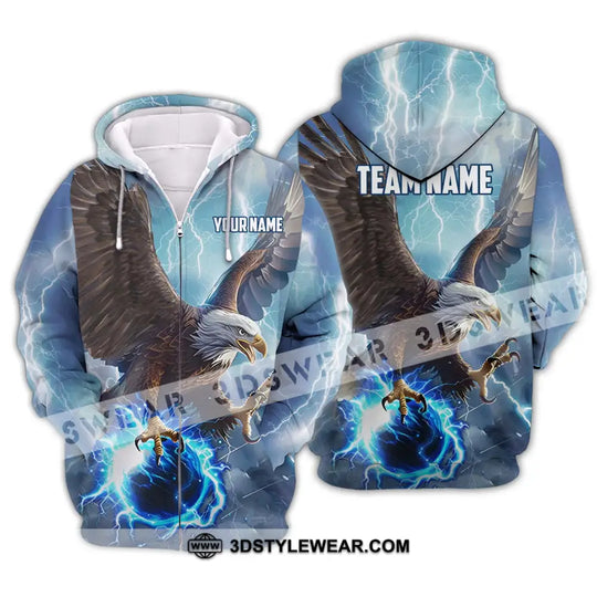 Unisex Shirt - Custom Name And Team Name Shirt, Eagle Bowling King Of The Sky style option 2