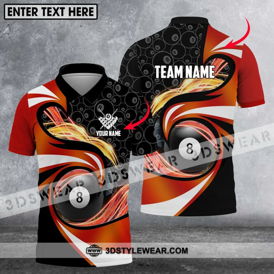 Unisex Shirt - Custom Name And Team Name Shirt, Electric Spark Billiard Balls Shirt style option 1