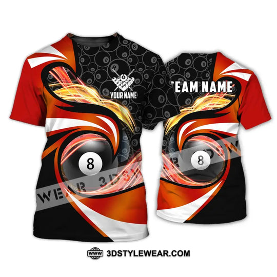 Unisex Shirt - Custom Name And Team Name Shirt, Electric Spark Billiard Balls Shirt style option 3