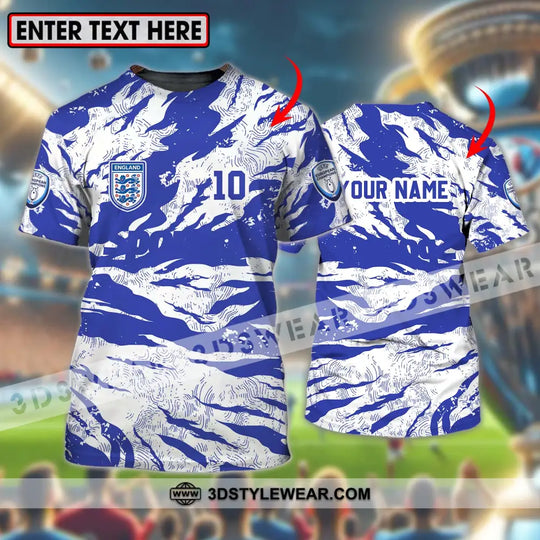 Unisex Shirt - Custom Name And Team Name Shirt, Euro 2024 Team Shirt, England National Team style option 1