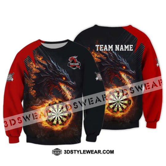 Unisex Shirt - Custom Name And Team Name Shirt, Fire Dragon Darts Shirt style option 4