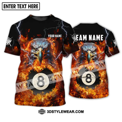 Unisex Shirt - Custom Name And Team Fire Eagle T-Shirt / S T-Shirt