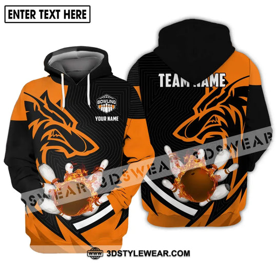 Unisex Shirt - Custom Name And Team Name Shirt, Fire Wolf Bowling Shirt style option 3