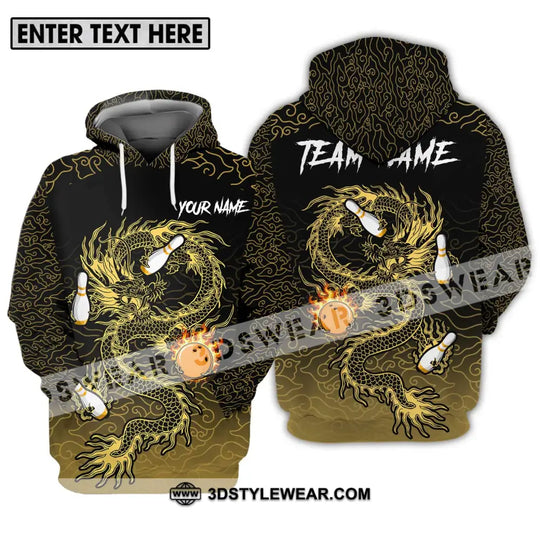 Unisex Shirt - Custom Name And Team Name Shirt For Bowling Lover, Dragon Bowling style option 3