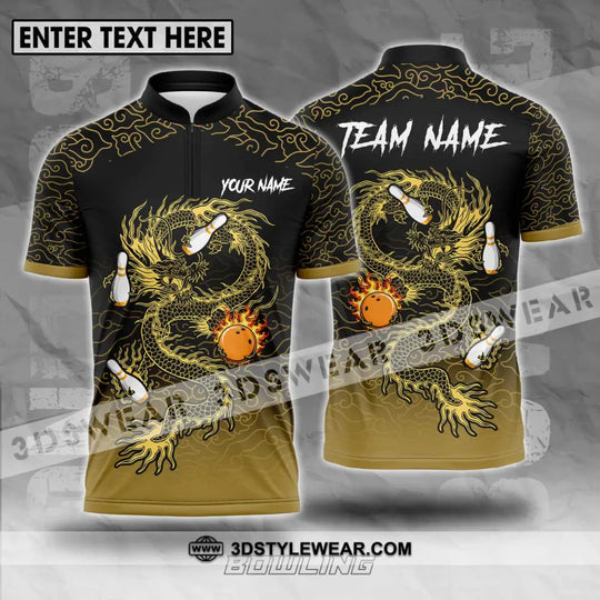 Unisex Shirt - Custom Name And Team Name Shirt For Bowling Lover, Dragon Bowling style option 1