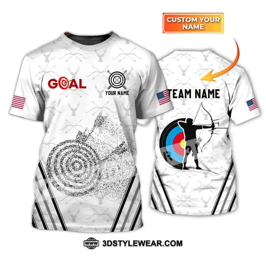 Unisex Shirt - Custom Name And Team Name Shirt - Gold Archery Lover Shirt style option 1