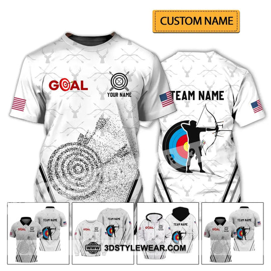 Unisex Shirt - Custom Name And Team Name Shirt - Gold Archery Lover Shirt style option 2