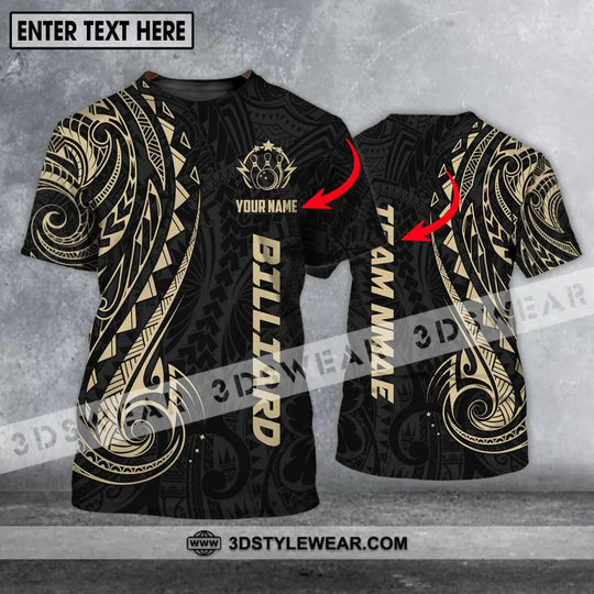 Unisex Shirt - Custom Name And Team Name Shirt, Gold Pattern Shirt style option 1